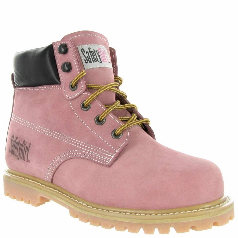 Cute Pink Work Boots